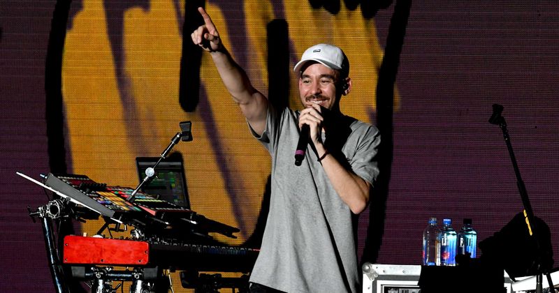 Mike Shinoda performing onstage